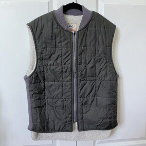 Vintage Mark's Work Wearhouse Vest Mens M Sherpa Lined Gray Made in Canada
